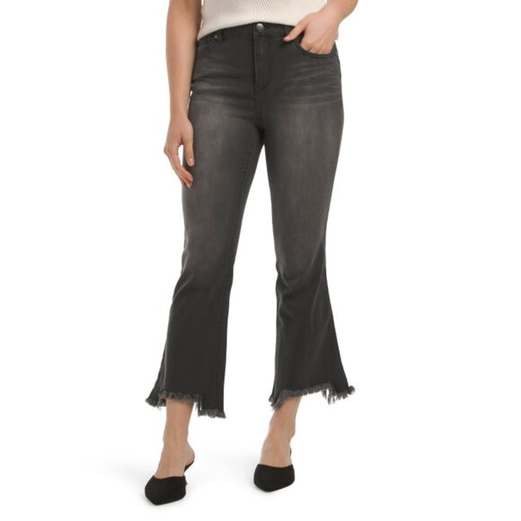 1822 DENIM Watson Wash Demi Boot Sharkbite Hem Jeans - Picture 1 of 2